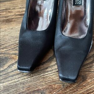 Gianfranco Ferre Black Square-Toe Heels